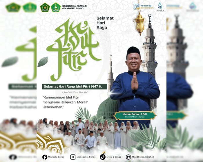 Sucikan Hati di Hari Kemenangan, MTsN 1 Bungo Ucapkan Selamat Idul Fitri 1447 H