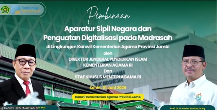 Kepala MTsN 1 Bungo Ikuti Pembinaan ASN dan Penguatan Digitalisasi Madrasah Berskala Nasional
