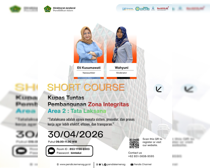 Perkuat Zona Integritas, MTsN 1 Bungo Aktif dalam Short Course Tata Laksana Area 2