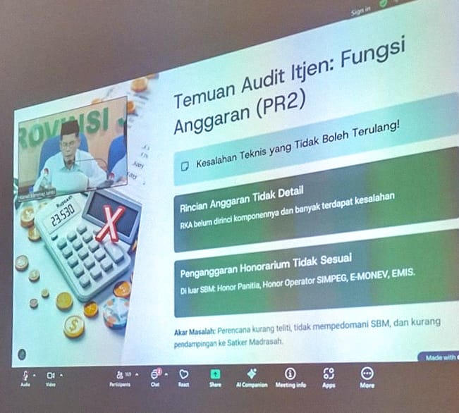 Kepala MTsN 1 Bungo Ikuti Rapat Koordinasi Penyusunan RKA TA 2026 di Kemenag Bungo