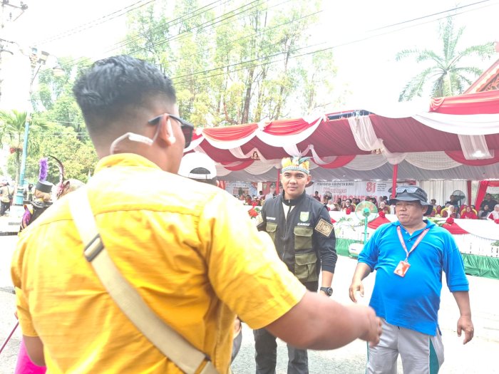Bahana Gita Caraka Tampil Memukau di Hadapan Bupati Bungo, Semarakkan Pawai Pembangunan Muara Bungo