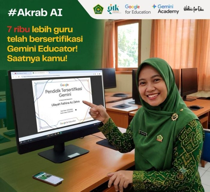 Lebih dari 7.000 Guru Kementerian Agama Raih Sertifikasi Gemini Educators