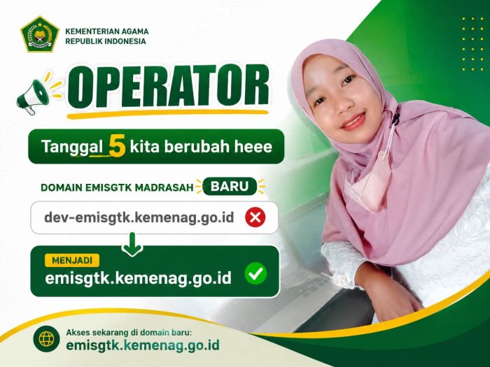 Mulai Hari Ini, Dev EMIS GTK Resmi Beralih Menjadi EMIS GTK