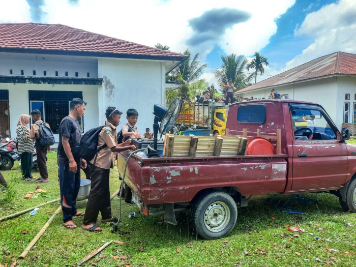 Si Merah Siaga Antar Jemput Peralatan Selama Jambore Ranting 2025