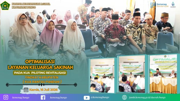 Kepala Kemenag Bungo Buka Kegiatan Optimalisasi Layanan Keluarga Sakinah di KUA Piloting Revitalisasi