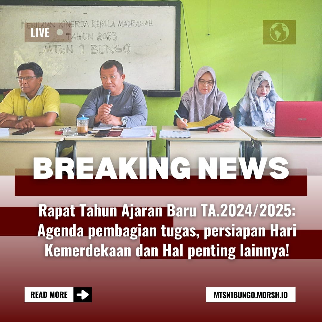 SAMBUT TAHUN AJARAN BARU 2024/2025, MTs NEGERI 1 BUNGO GELAR RAPAT KOORDINASI 