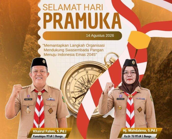 MTsN 1 Bungo Sambut Hari Pramuka ke-65 dengan Semangat Patriotik MTsN 1 Bungo Sambut Hari Pramuka ke-65 dengan Semangat Patriotik