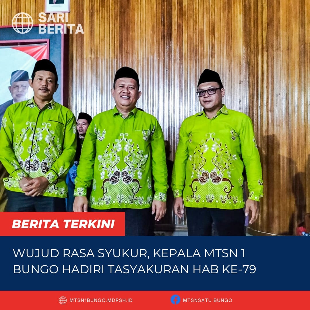 MTsN 1 Bungo Ikuti Tasyakuran dalam Rangka HAB ke-79 di Aula Kantor Kemenag Bungo