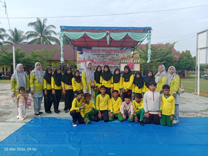 Skuat Kontingen MI Tarbiyah Islamiyah Mangun Jayo Siap Berlaga di PORSENI MTsN 1 Bungo